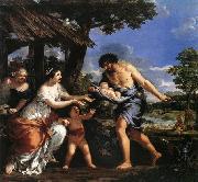 Pietro da Cortona Romulus and Remus Given Shelter by Faustulus oil